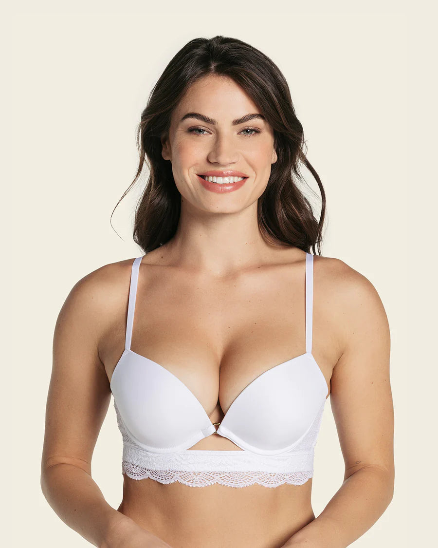 White Push Up Padded Bras for Women Plus Size Bra Gather Sexy