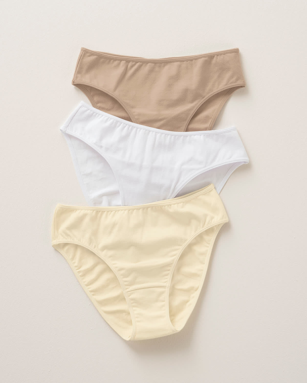 Solid Low Rise Bikini Panties (Pack of 3)
