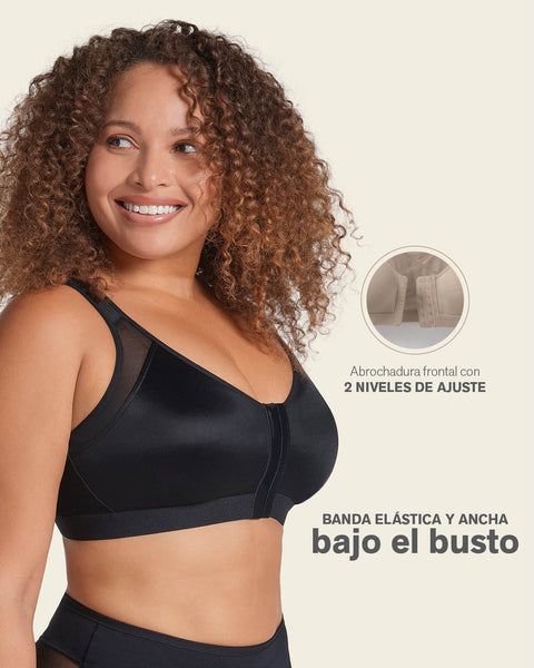 Unlined Wireless Posture Corrector Bra#color_700-black