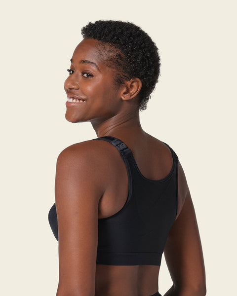 Leonisa Back Support Posture Corrector Wireless Bra - Multi/Functional in  Black - Busted Bra Shop