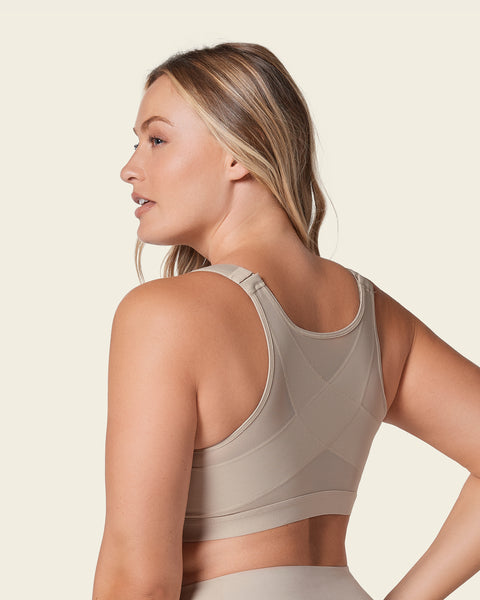 Dim nude post-op bra with removable pad