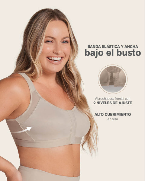 Unlined Wireless Posture Corrector Bra#color_802-nude