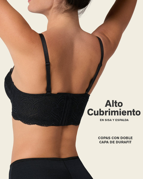 Convertible balconette lace push up bra#color_700-black