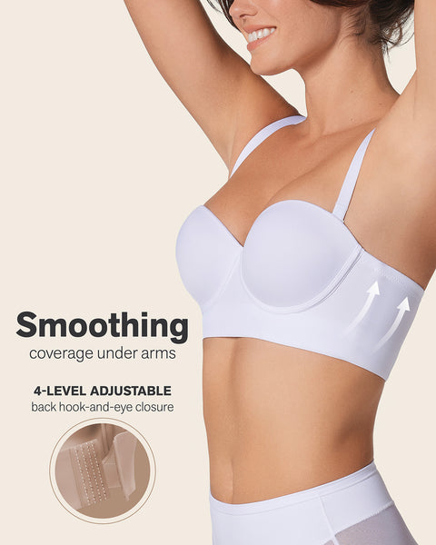 Bra 360: strapless longline contouring bra#color_000-white