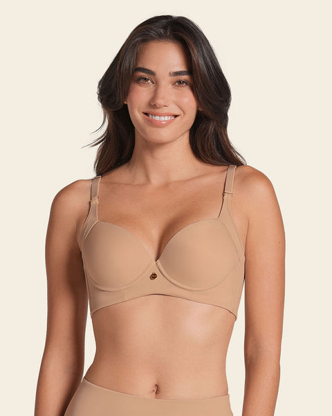 Leonisa Women's Back Smoothing Bra with Soft Full Coverage Cups
