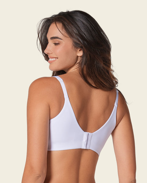 High profile back smoothing bra with soft full coverage cups