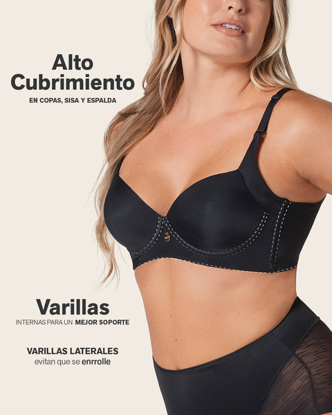 Back Smoothing Bra with Soft Full Coverage Cups#color_700-black