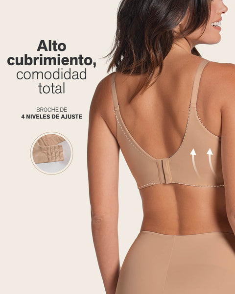 Back Smoothing Bra with Soft Full Coverage Cups#color_801-golden-beige