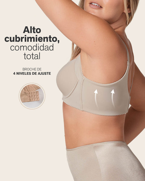 Back Smoothing Bra with Soft Full Coverage Cups#color_802-nude