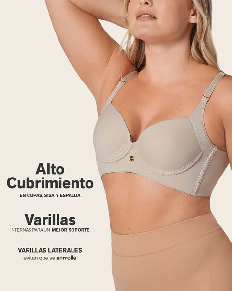 Back Smoothing Bra with Soft Full Coverage Cups#color_802-nude