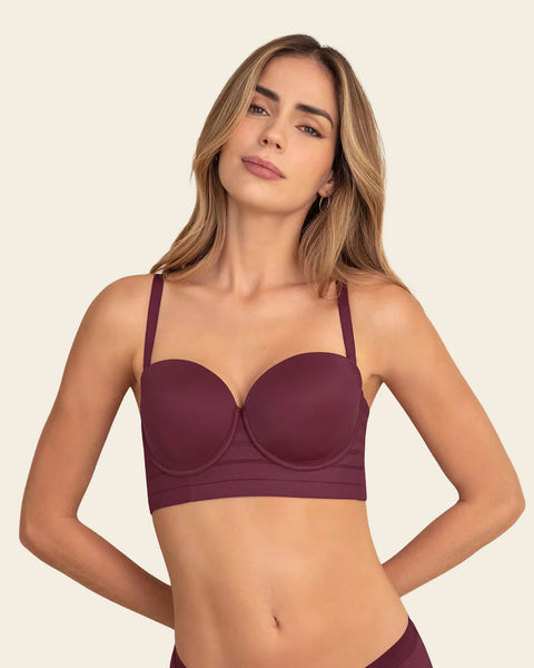 Strapless Bra with Underwire#color_382-red-wine