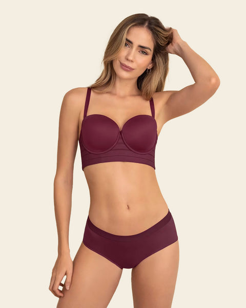 Strapless Bra with Underwire#color_382-red-wine