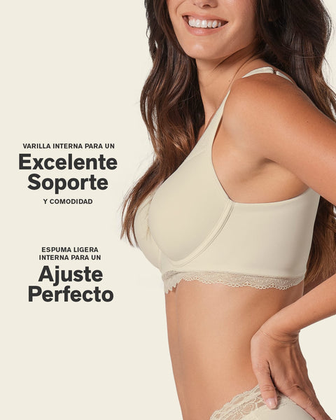 Deep coverage bra: soft lightly-lined lace underwire bra#color_253-ivory