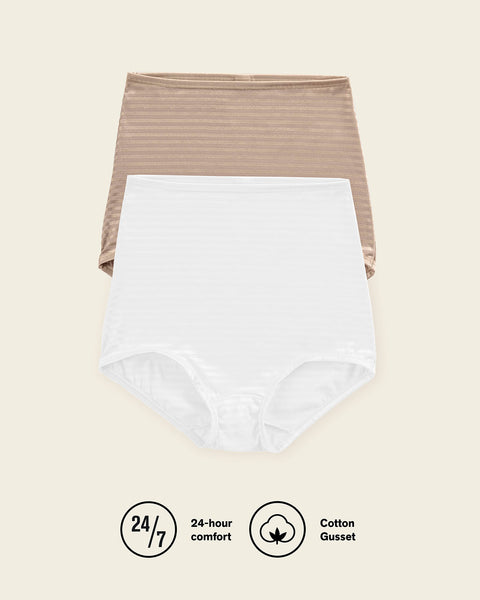 Full coverage classic panty#color_000-white