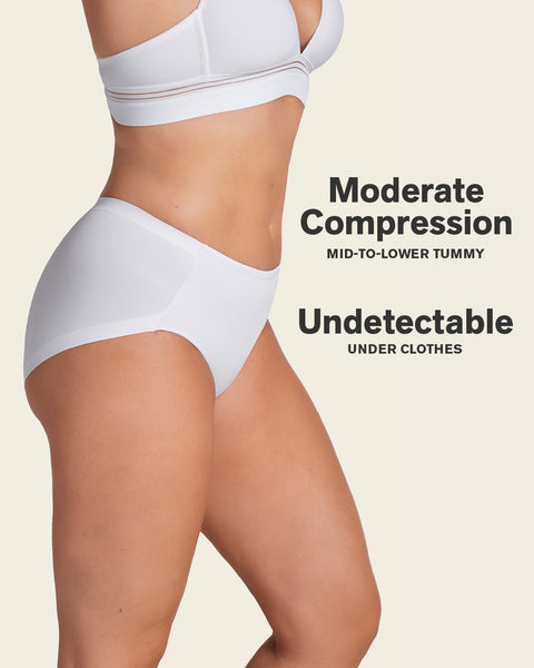 Simply seamless mid-rise sculpting brief#color_000-white