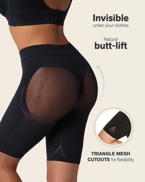 Well-rounded invisible butt lifter shaper short#color_700-black