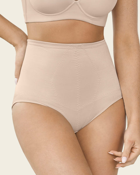 BODY WRAP NUDE FIRM CONTROL HIGH-WAIST THONG, SIZE M