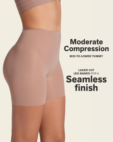 Undetectable padded butt lifter shaper short#color_857-brown