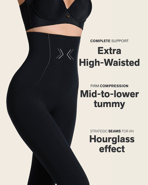 Extra high waisted firm compression legging#color_700-black