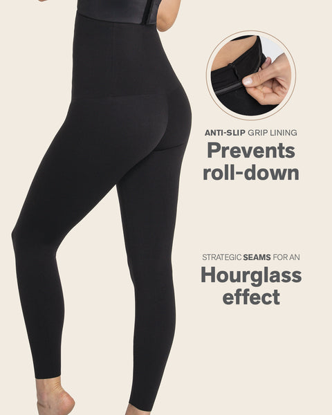 2-Pack High Waist Compression Top Tummy Control Full Length Legging Thick  Pants