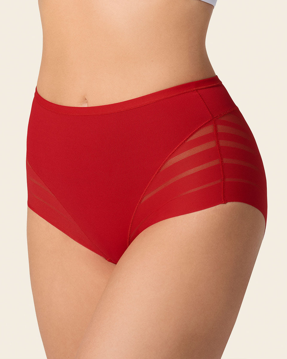 Lace stripe undetectable classic shaper panty