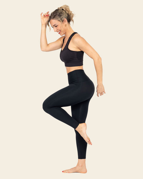 Leggings with modelling push-up effect, graduated compression and