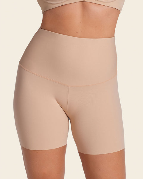 Leonisa Extra High-Waisted Moderate Shaper Short in Beige - Busted Bra Shop