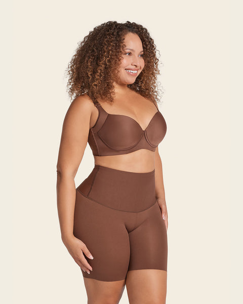 Leonisa Women's Truly Invisible Hi-Waist Control Short, Natural, S :  : Clothing, Shoes & Accessories
