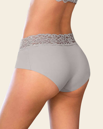 Ultra Light Lace Trim Hipster Panty#color_710-gray