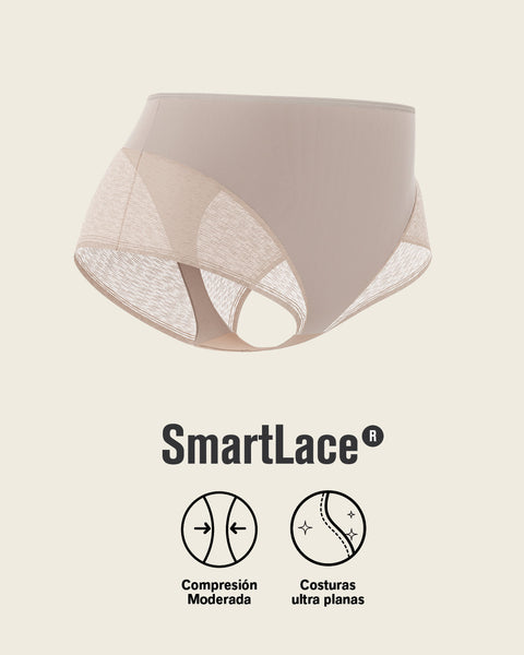 High-waisted sheer lace shaper panty#color_802-nude