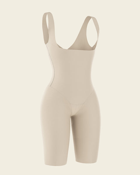 Your Contour Lace Slimming Bodysuit – White Long Sleeve Body Shapewear 