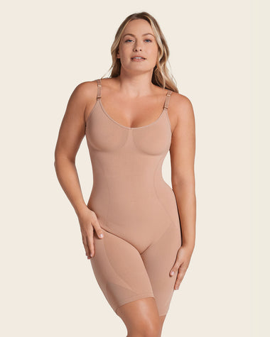 Full coverage seamless shaping bodysuit#color_087-natural