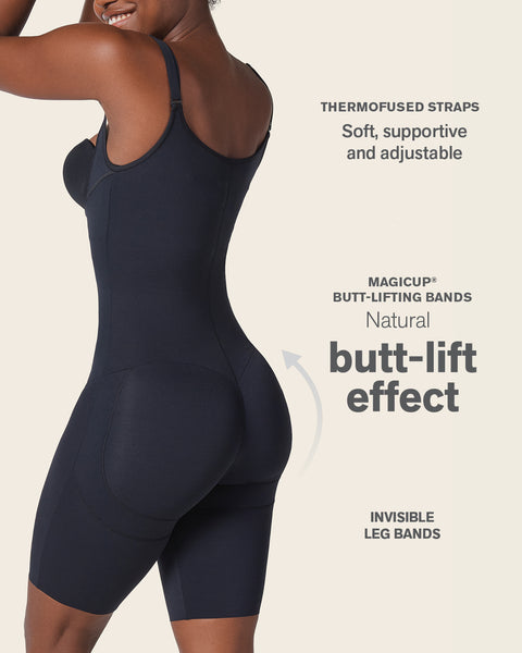 Short Bottom Sculpting Butt Lifting Body Shaper#color_700-black