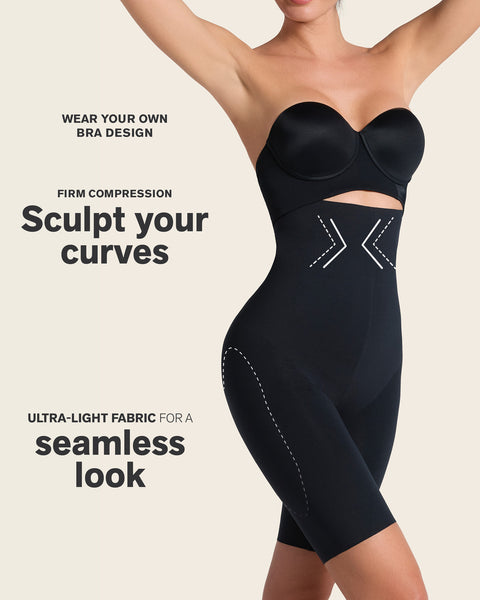 High-Tech Sculpting Full Coverage Short Body Shaper#color_700-black