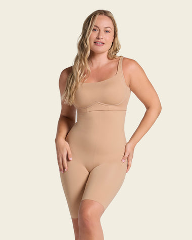 High-Tech Sculpting Full Coverage Short Body Shaper#color_801-golden-beige