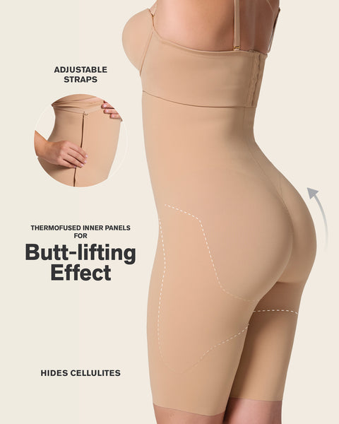 High-Tech Sculpting Full Coverage Short Body Shaper#color_801-golden-beige