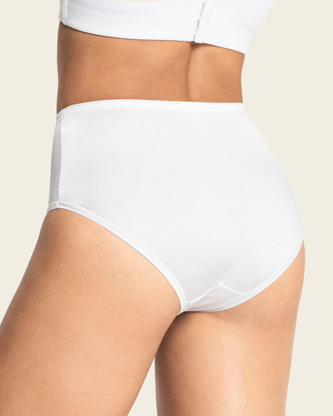 Leonisa Comfy high-waisted smoothing brief panty - White M