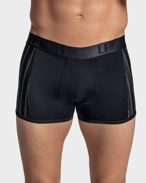 Leo flex-fit boxer brief#color_713-black-stripes