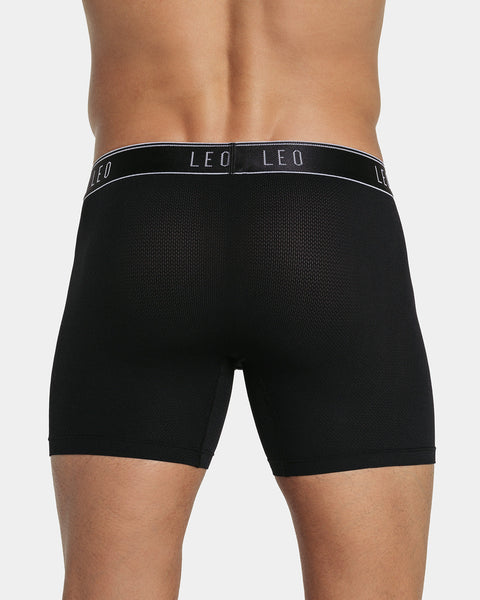 Mid-length boxer brief with ergonomic design#color_700-black