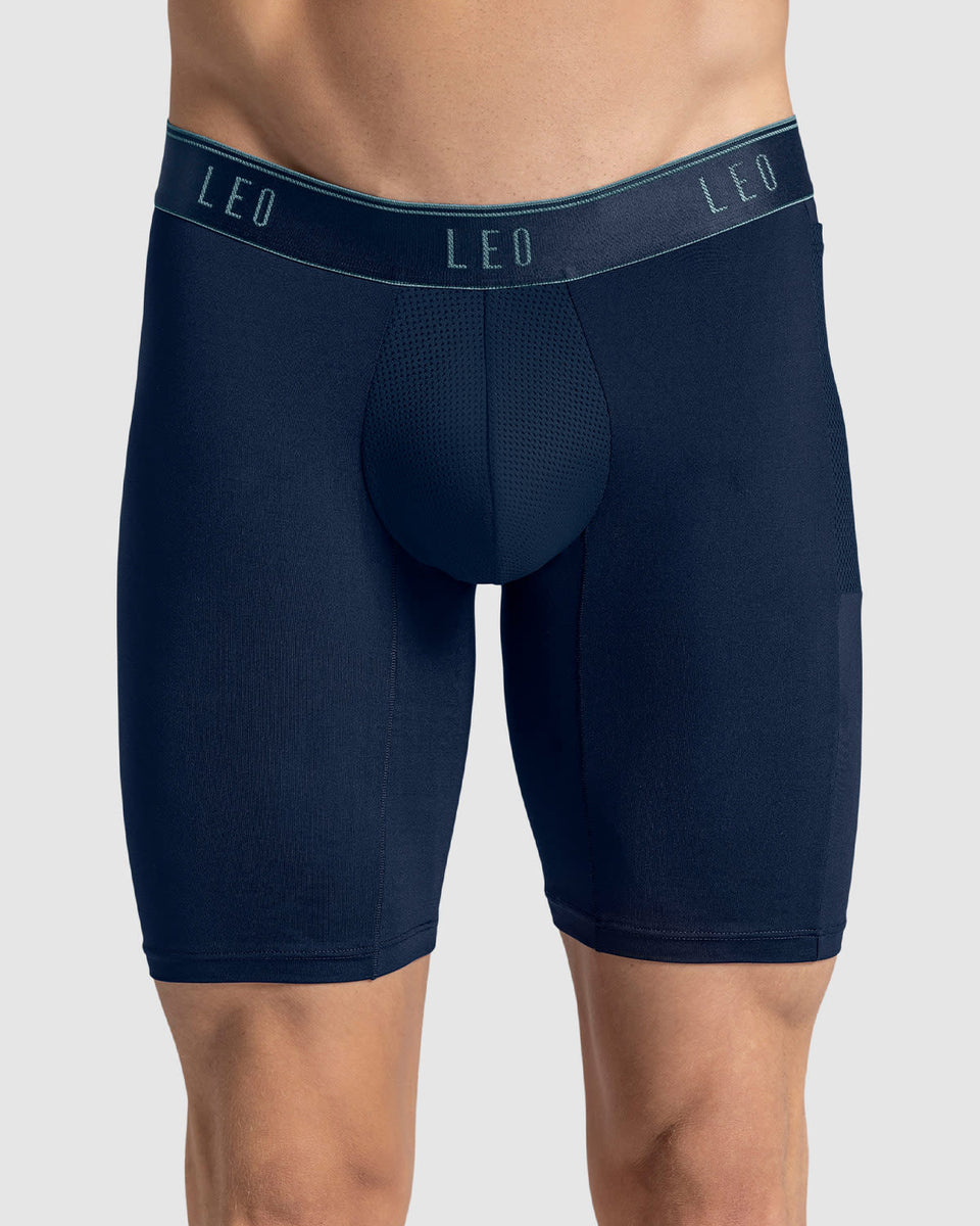 Long Athletic Boxer Brief with Side Pocket