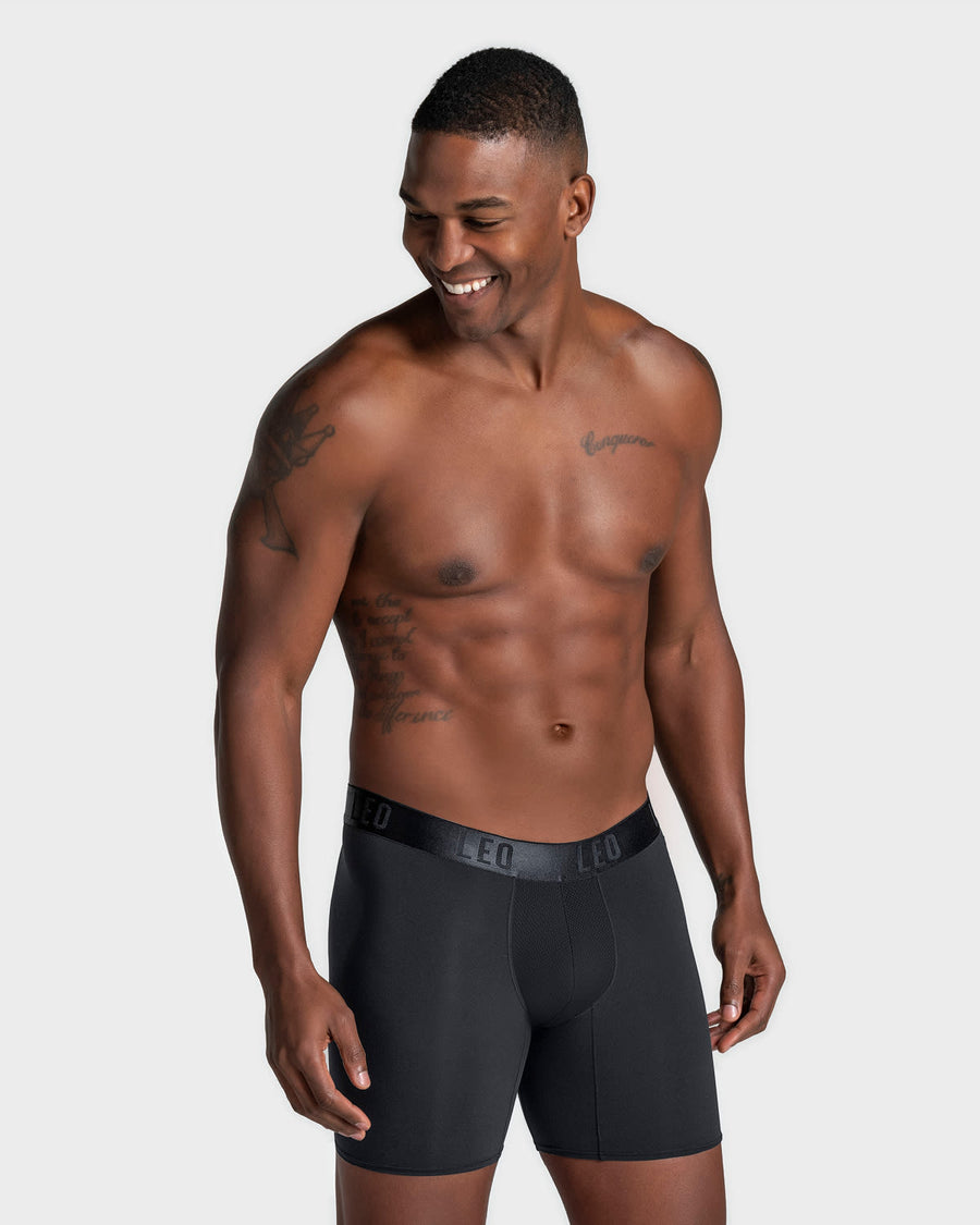 3-Pack Long Athletic Boxer Brief with Side Pocket | Leonisa