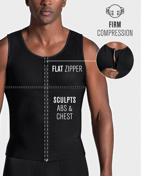 Men's firm body shaper vest with back support max/force#color_#all_variants