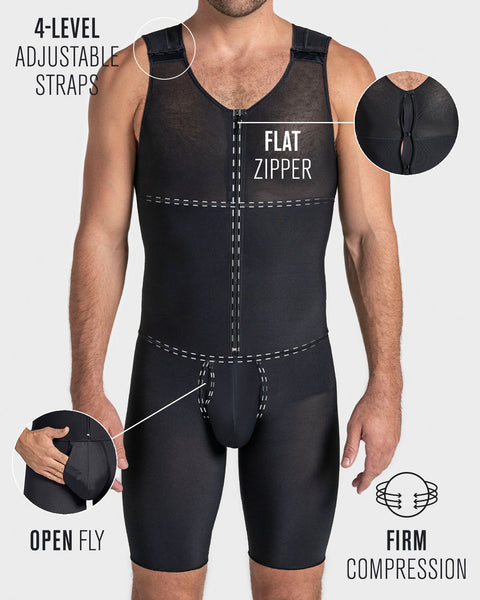 Leo post-surgical compression bodysuit#color_#all_variants