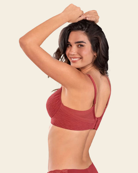 Complete Coverage Smoothing Bra#color_391-blush-red