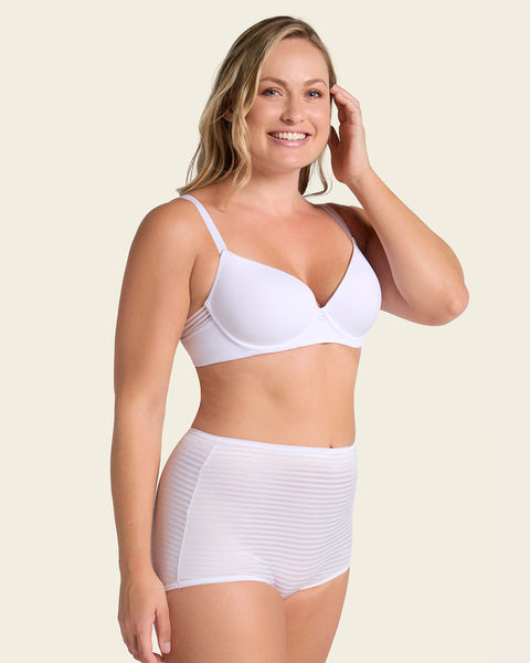 Natural Look lightly lined underwire t-shirt bra#color_000-white