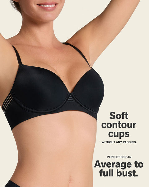 Natural Look lightly lined underwire t-shirt bra#color_700-black