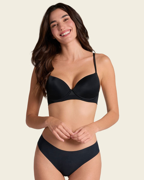 Natural Look lightly lined underwire t-shirt bra#color_700-black