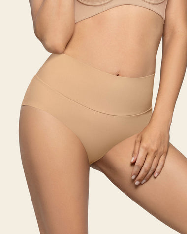 Yesbay Women High Waist Seamless Tummy Control Hip Lifter Briefs Panties  Shapewear,Lotus Pink L 