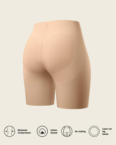 Seamless Butt Lifter Shaper Short#color_801-golden-beige