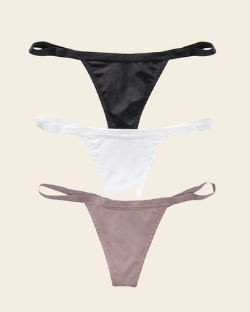 3-Pack Invisible G-String Thong Panties#color_s49-rosewood-white-black